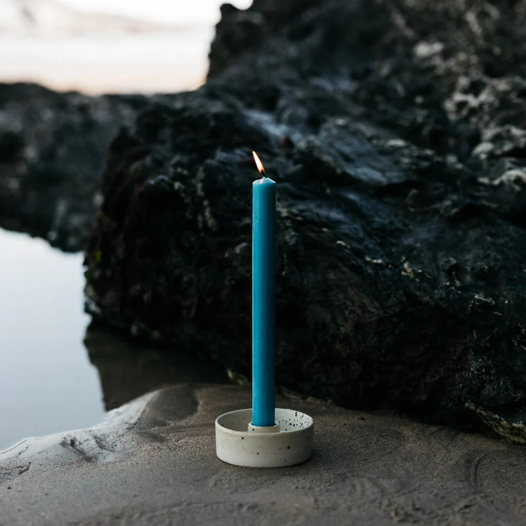 Tidepool Blue - St Eval Church Dinner Candle - Image 3