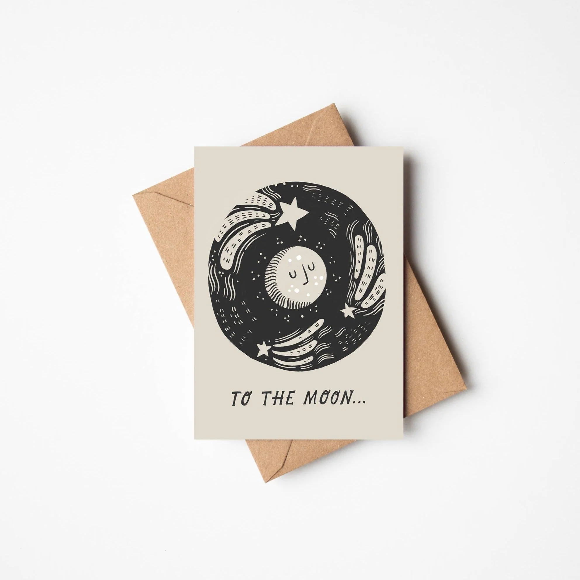 'To The Moon...' Love Greetings Card