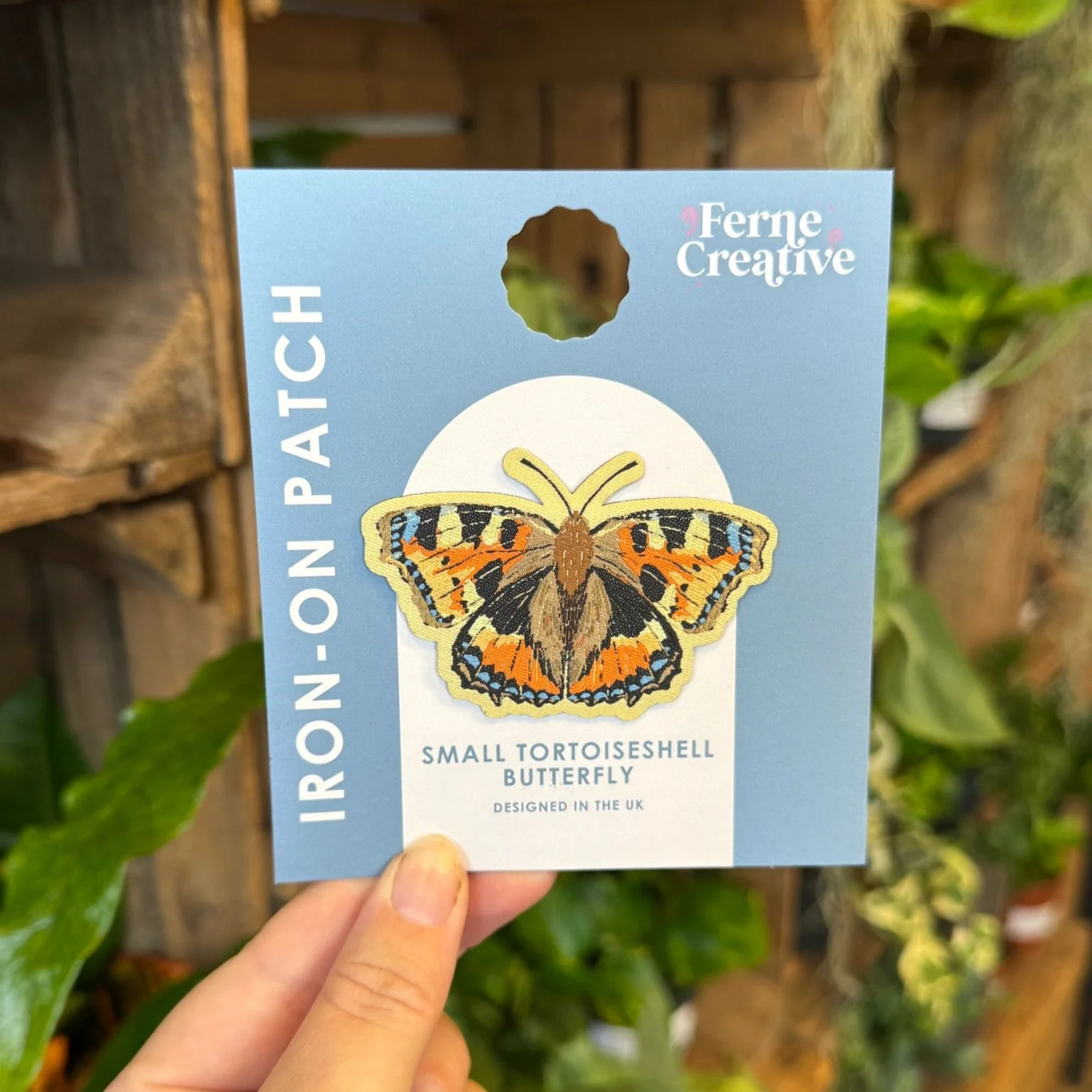 Tortoiseshell Butterfly Embroidered Iron-On Patch - Image 5