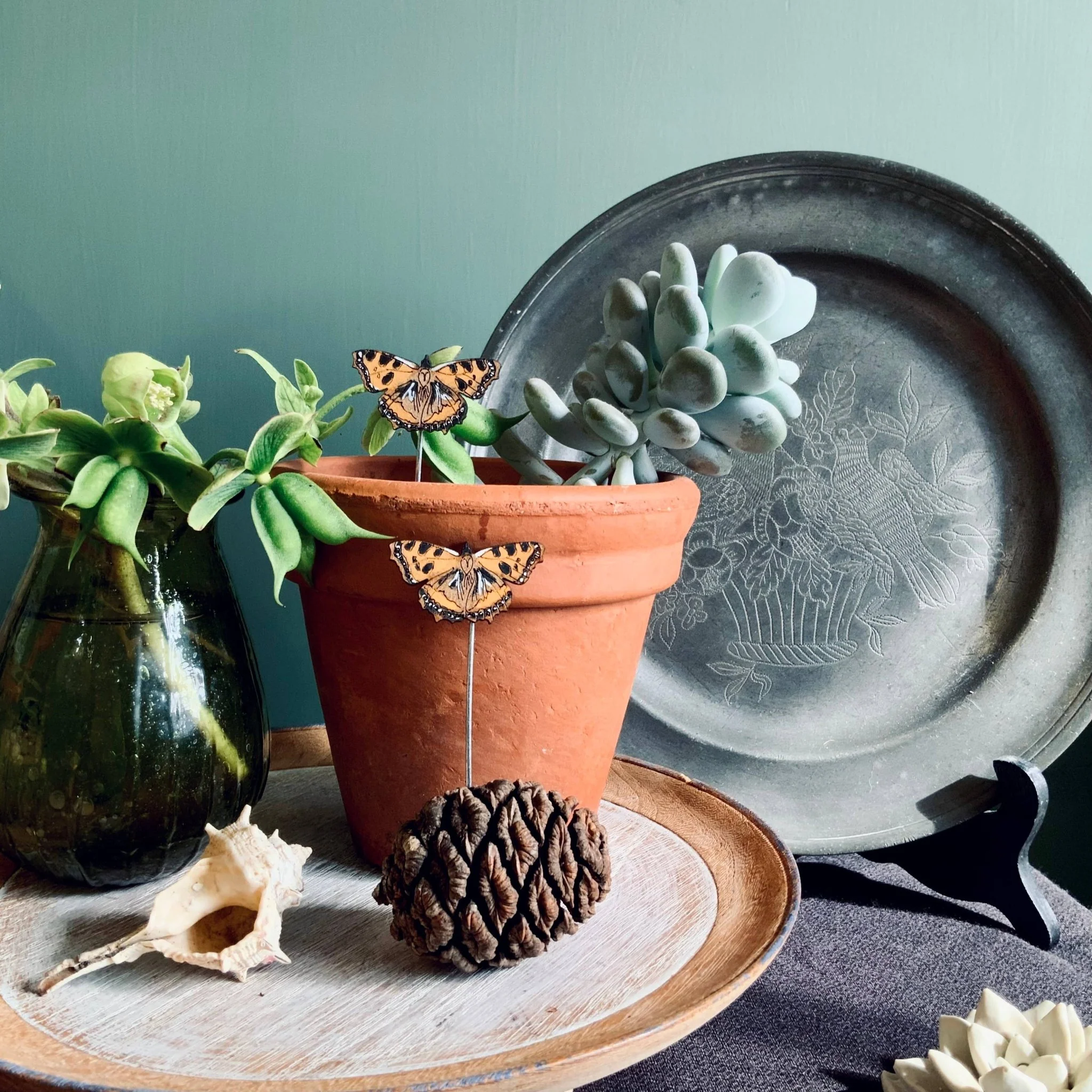 Tortoiseshell Butterfly Plant Pot Companions - Image 2