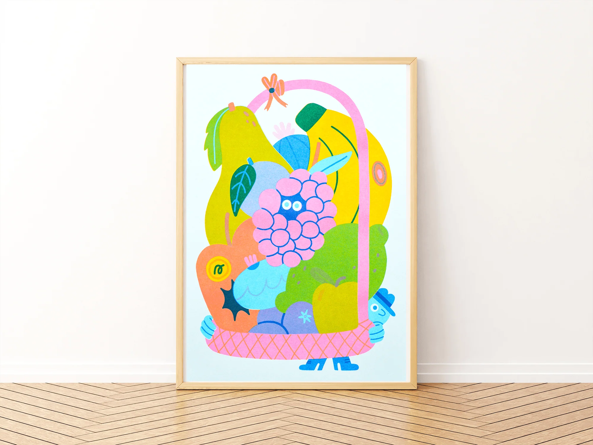 Trojan Fruit A4 Risograph Art Print