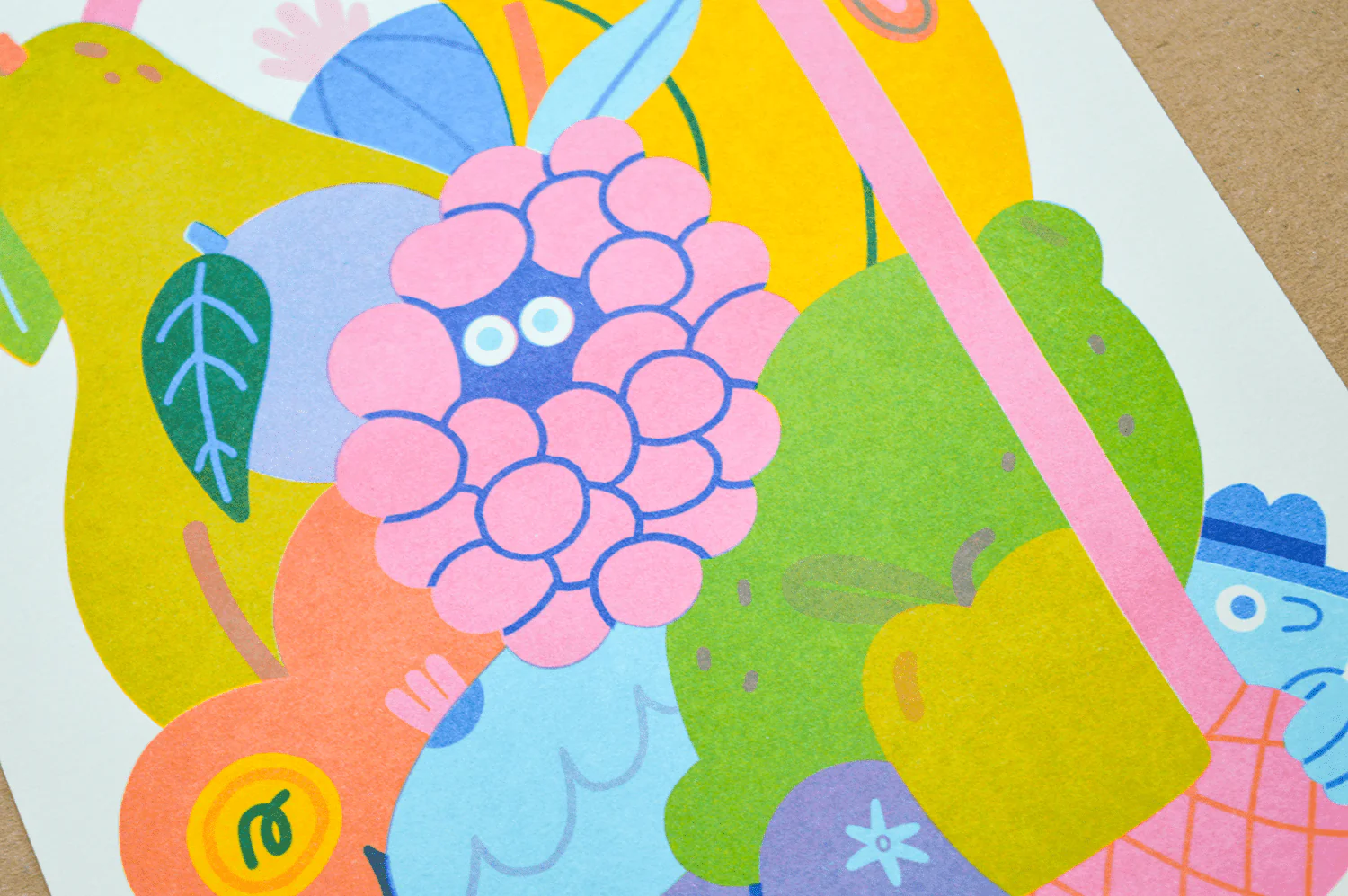 Trojan Fruit A4 Risograph Art Print - Image 2