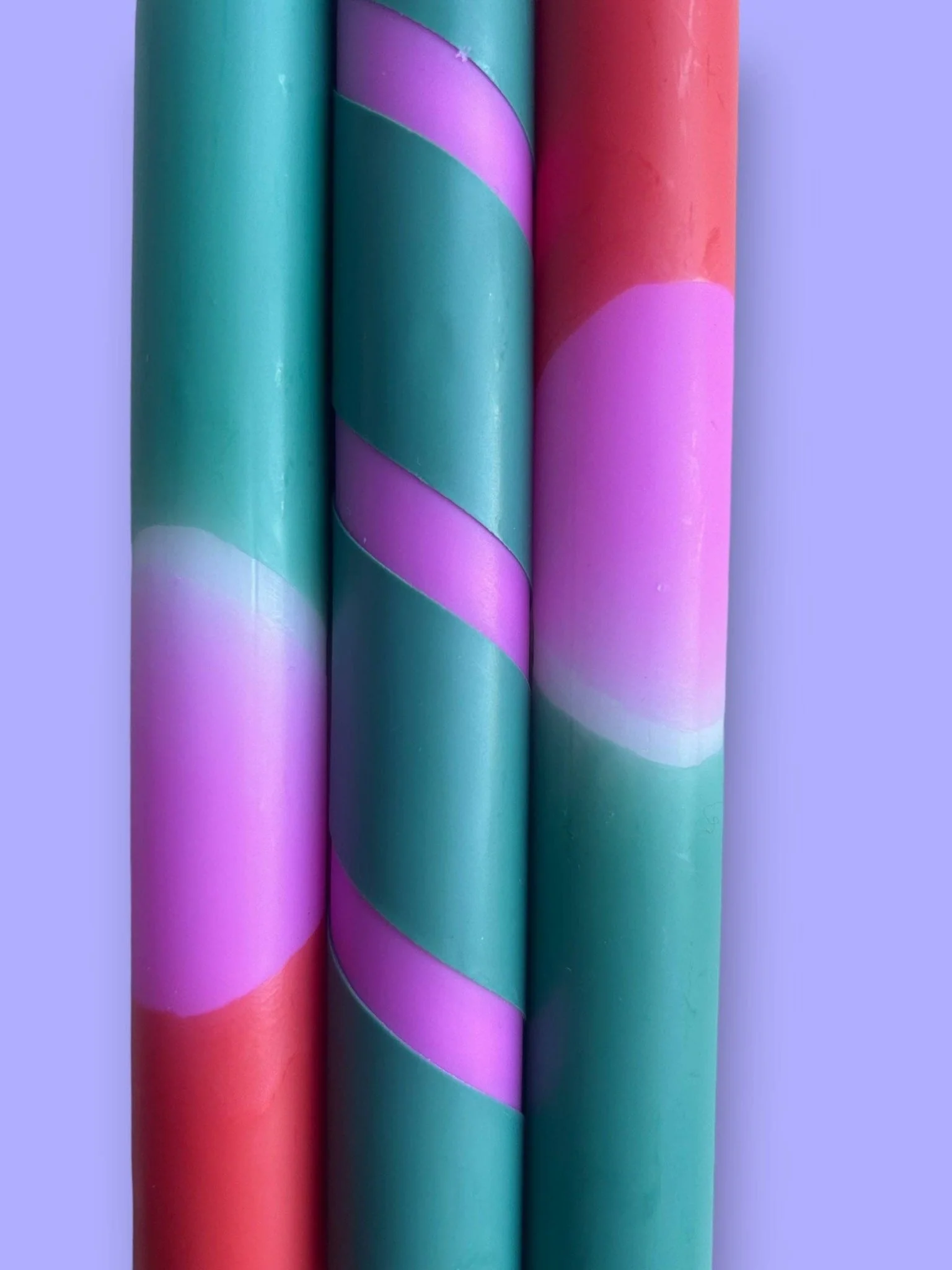 Tropical Fiesta - Dip Dye Dinner Candle Trio - Image 6