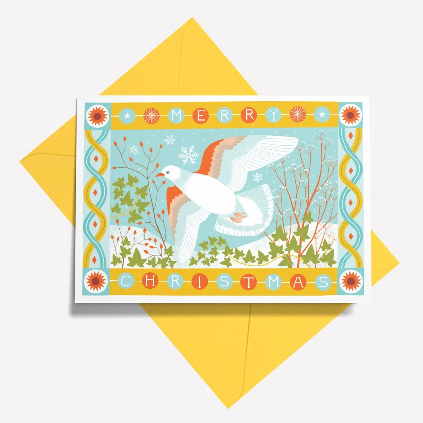 Turtle Dove Christmas Greetings Card