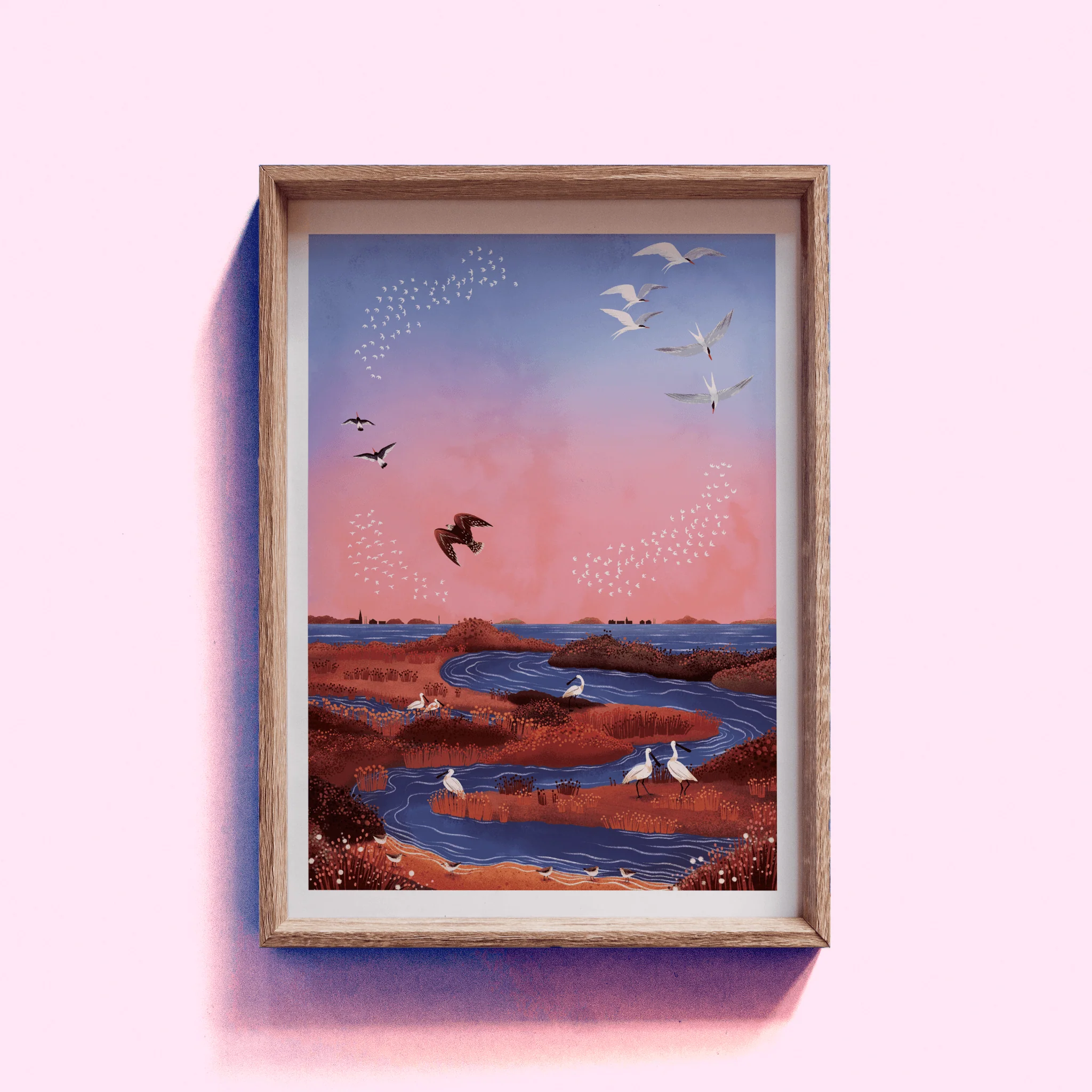 Wadden Sea Salt Marsh Giclee Art Print