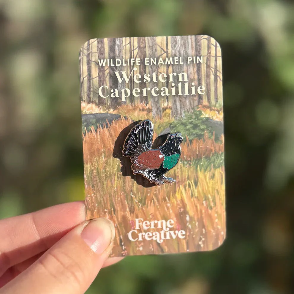 Western Capercaillie Enamel Pin – Designed by Ferne Creative - Image 4