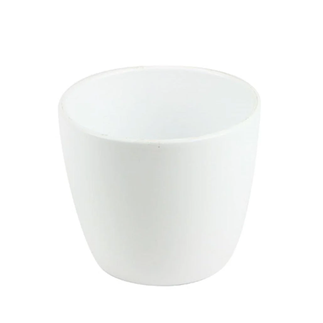 White Matt Ceramic Boule Pot