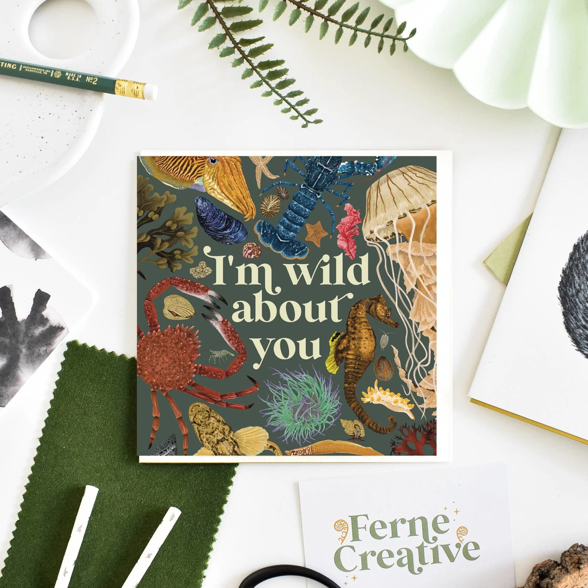 'Wild about you' Greetings Card