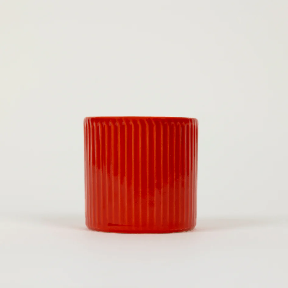 Wild Rhubarb Candle in Ceramic Artist Pot - Image 2