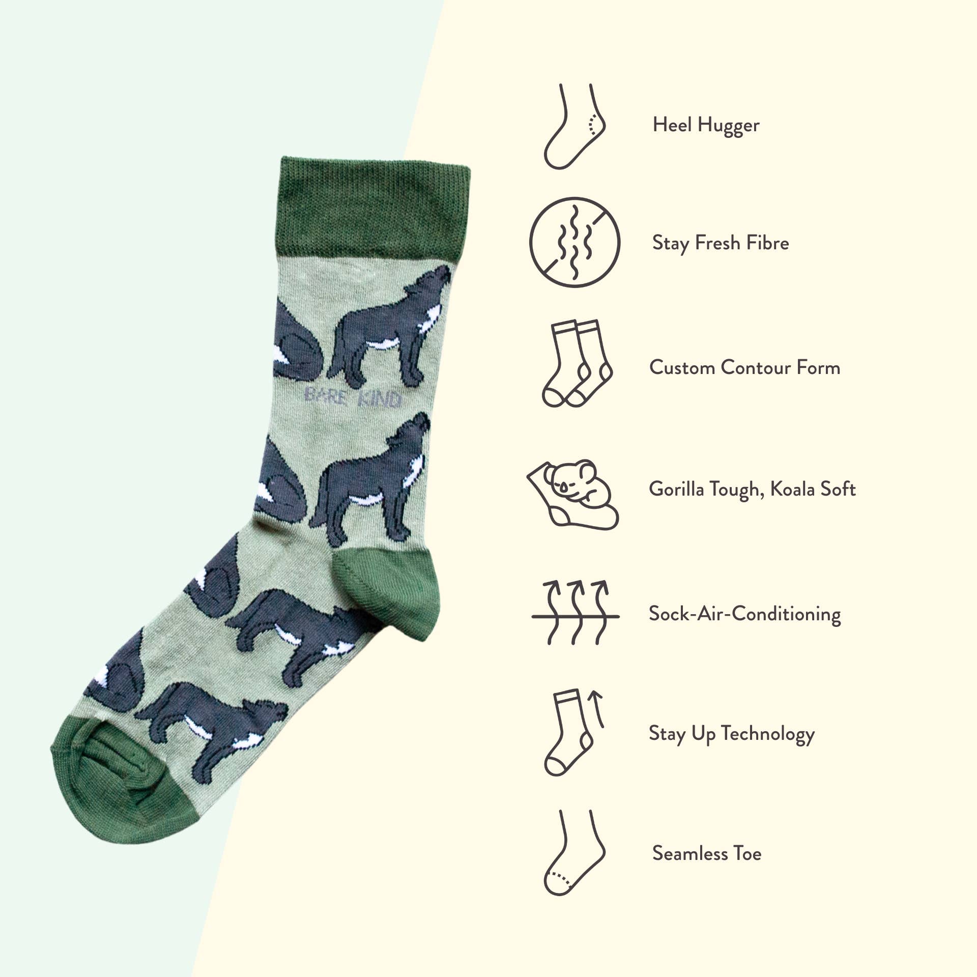 Wolves Bamboo Socks - Image 7