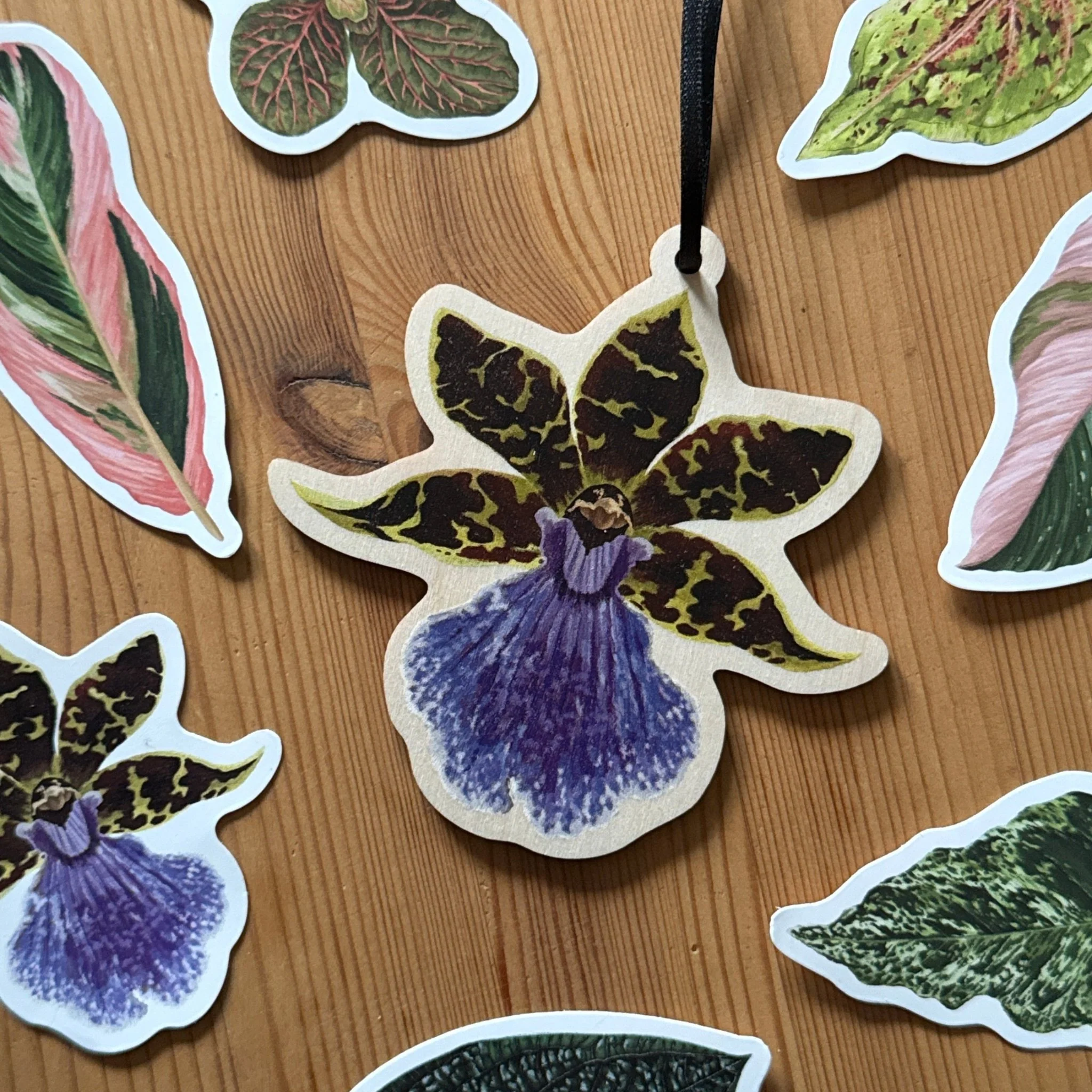 Zygopetalum Orchid Wooden Decoration [Beneath the Canopy RHS Collab] - Image 3